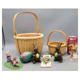 Baskets, Fake Chocolate Bunnies, Other Figurines