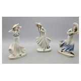 Set of 3 Hand-Painted Japan Figurines