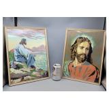 Framed Jesus Pics 16" H ï¿½ 12" L