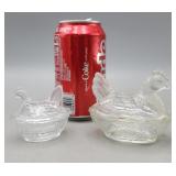 Nesting Hens Clear Glass Dishes