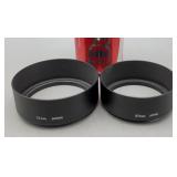 Camera Metal Lens Hood, Lot of 2, 67mm and