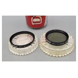 (2) Tiffen Filters 52mm Sky 1-A, 49mm Polarizer