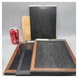 3-8X10 Film Holders, Extra Dark Slide, Extra Glass