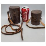 (2) Nippon Kogaku-Tokyo Leather Lens Cases