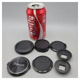 Canon Lens Covers(5), Rubber Eyepieces (2),7 items