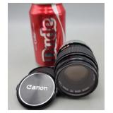 Canon FD 100mm Lens, w/Caps,Tiffany 55m Sky 1-A