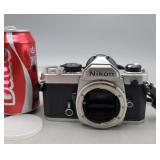 Nikon FE SLR 35mm Camera, Cap, Extra Rings,Strap