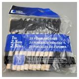 Open Pack  22-1 inch Foam Brushes