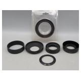 Group of Misc Camera Rings, Hoods- 58, ES-62, W