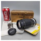 Nikon E-75-150mm f/3.5 manual telephoto lens,
