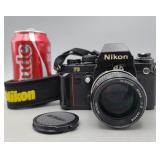 Nikon F3 35mm SLR camera,Nikkor 85mm f/2 lens,