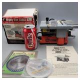 Might Mite 4" Table Saw, Box, Blades, Guides,