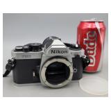 Nikon FM2 SLR 35mm camera, cap,strap,rubber