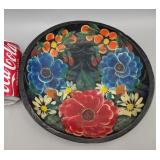Flower Wood Bowl 10.5" Round