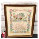 Needlepoint Bless Chris House 18"x22"