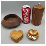 Wood Canisters - Trinket Boxes - Bowl