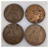 1910 1937 1964 1967 One Penny Coins