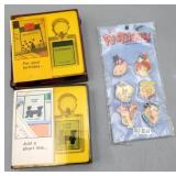 Flinstones Button Covers Monopoly Key Chains
