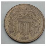 1864 2 Cent Coin