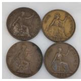 1918 1921 1945 1946 One Penny Coins