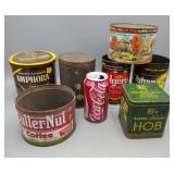 Vintage Tin Lot Coffee Tobacco Colman