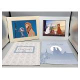 Lithographs Lion King 1995, Aristocats 1996 14" ï¿½