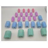 Assortment of Curlers w Bag