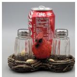 Salt & Pepper Shakers on Cardinal Nests