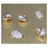 Opalescent Sea Shell Pendants, Jewelry Box & Bags