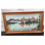 Lake Painting 22"x12" Jenny Lake Teton National
