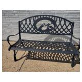 Iowa Hawkeye Metal Bench 49" Wide Heavy