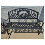 Iowa Hawkeye Metal Bench 49" Wide Heavy