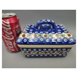 Ceramic Covered Dish Marked