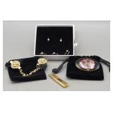 Earrings, Sweater Clips, Pin, Watch & Jewelry
