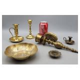 Brass Candle Holders & Bowl-India