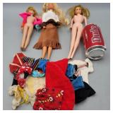 Group of Barbies & Clothing