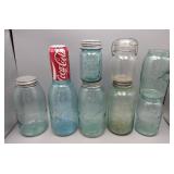 Jars Lot Blue Atlas Ball Boyds