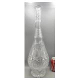 Huge Crystal Decanter No Stopper 21.5" Tall
