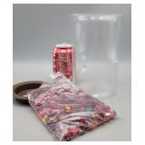 Vase & Red Glass Gems