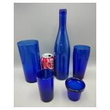 Cobalt Blue Lot Bottle - Vases