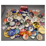Large Button Lot Hawkeye Political