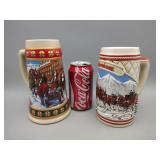 2 Budweiser Steins