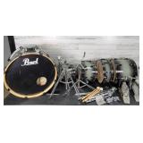 Pearl Drum Set, Drum Stands, Foot Pedals, Drum