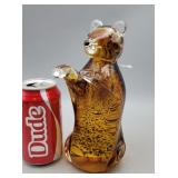 Art Glass Bear 8.25 inches