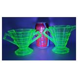 Uranium Glass Indiana Glass Co.,"Tea Room"