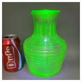 Uranium Glass Anchor Hocking "Beehive" Carafe
