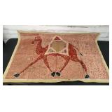 Camel Tapestry 34"X53" Has Spots & Wear