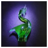 Murano uranium Glass Swan,6 1/2"