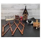 Wall Sconce w/Mirror, Mug Hanger, Birdhouse & More