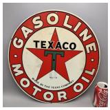 Texaco Metal Sign 18" Round